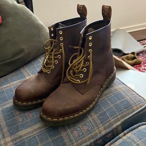 Dr. Martens 1460 Crazy Horse Leather Lace-up Boots, Size: US 11